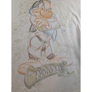 Disney Store Studio Collection Men's XL Snow-white 7 Dwarfs Grumpy Tee
